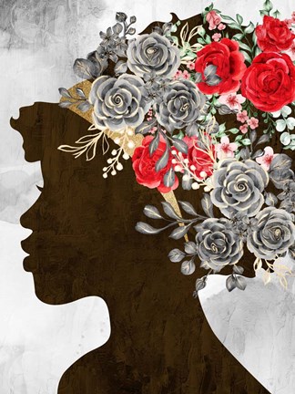 Framed Red and Black Print