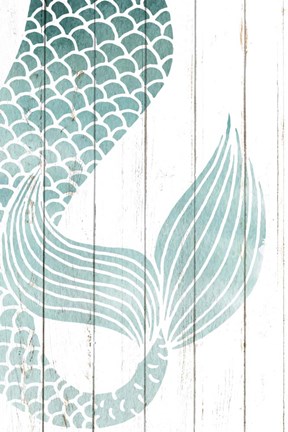 Framed Mermaid Tail 1 Print