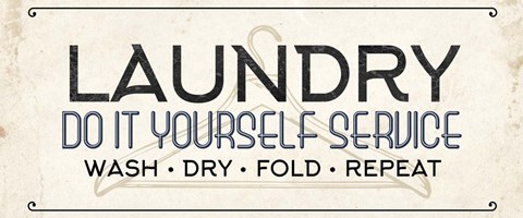 Framed Do It Yourself Laundry Print