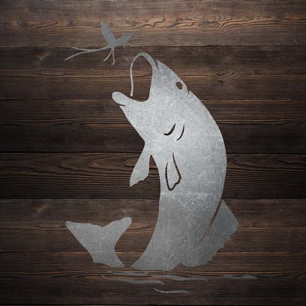 Framed Metal Fish 2 Print