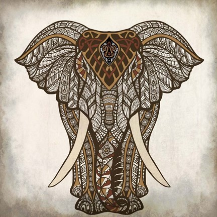 Framed Mandala Elephant Print