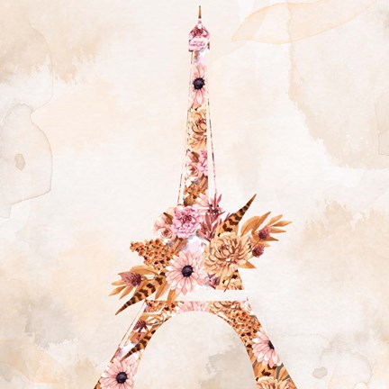 Framed Paris Fall Blooms 1 Print