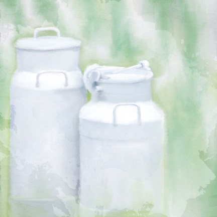Framed Milk Cans Print