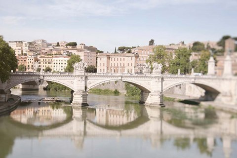Framed Moments in Rome by the Tiber Print