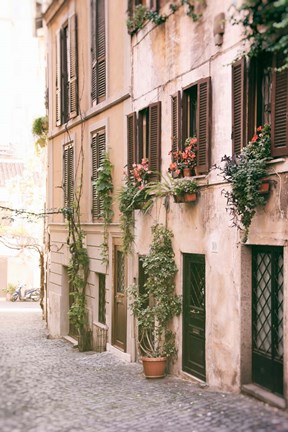 Framed Rustic Roman Street Print