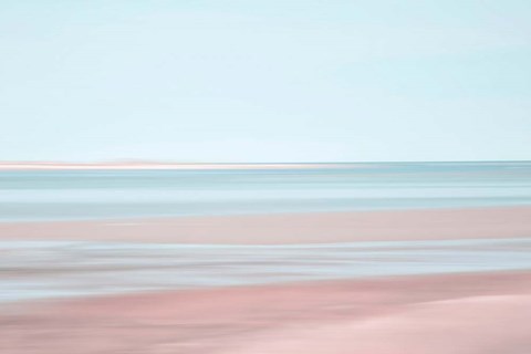 Framed Pastel Abstract Beach 3 Print