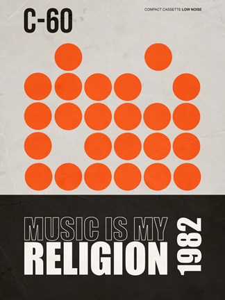 Framed Music is my Religin Print