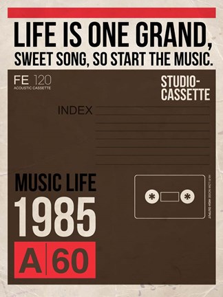 Framed Life is Music Print