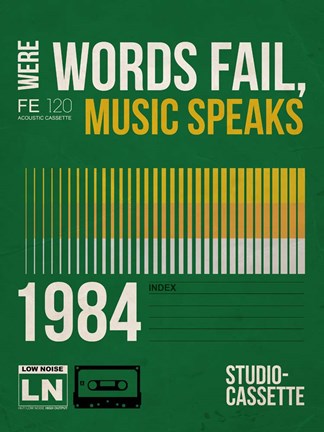 Framed Words Fail, Music Speaks Print