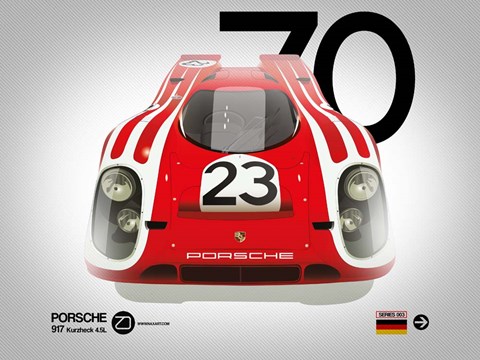 Framed 1970 Porsche 917 Kurzheck 4.5L Print