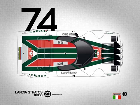 Framed 1974 Lancia Stratos Turbo Print