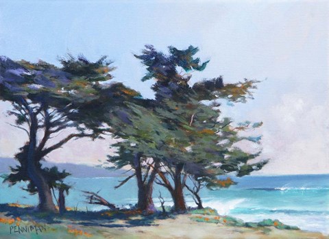 Framed Lighthouse Field II Print