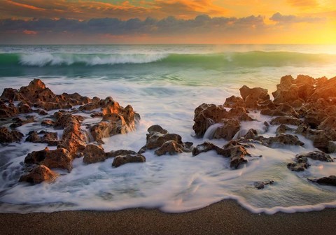 Framed Approaching Wave Print