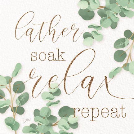 Framed Mint Lather Soak Print