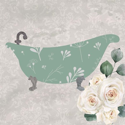 Framed Carefree Bath 1 Print