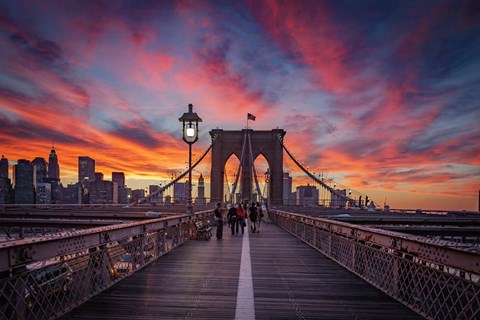 Framed Brooklyn Sunset Print