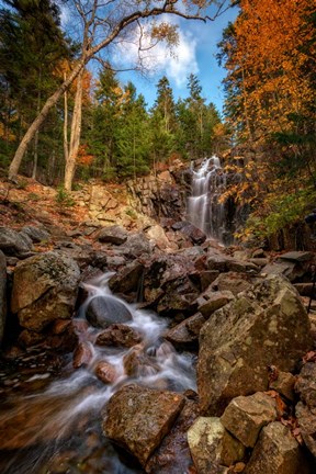 Framed Autumn Afternoon at Hadlock Falls Print