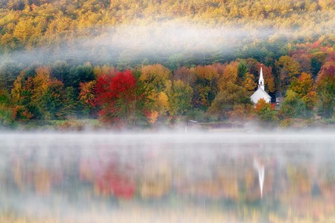 Framed Autumn in New Hampshire Print