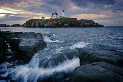 Framed Touch of Gray at Cape Neddick Print