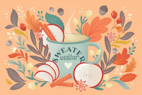 Framed Sweater Weather I Print