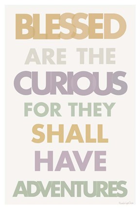 Framed Blessed are the Curious II Pastel Print