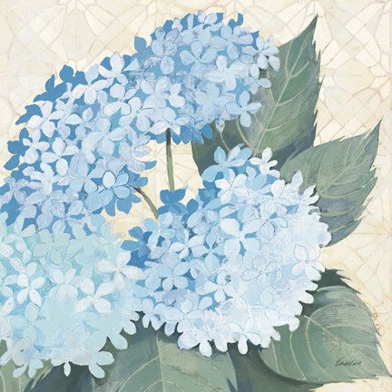 Framed Decorative Hydrangea II Providence Print