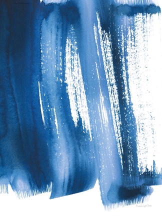 Framed Bold Blue I Crop Print