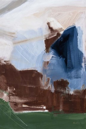 Framed Riverbank Dark Crop Print