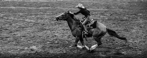 Framed Rodeo II BW Print