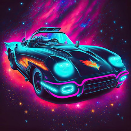 Framed Galaxy Car 1 Print