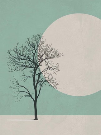 Framed Lonely Tree Print