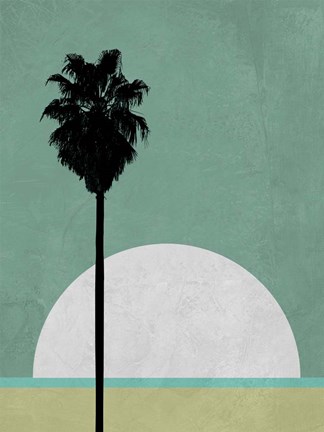 Framed Beach Palm Tree Print