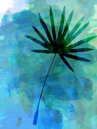 Framed Lonely Leaf Watercolor I Print