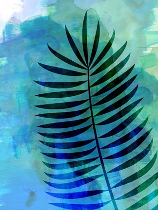 Framed Lonely Leaf Watercolor II Print