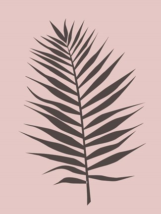 Framed Blush Pink Tropical Leaf Print
