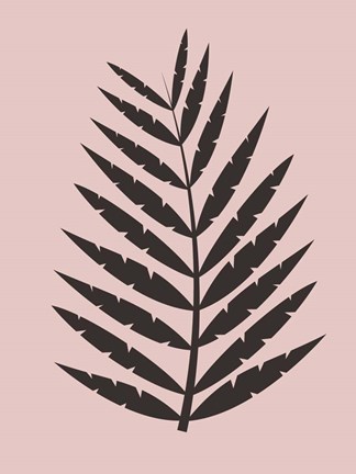Framed Blush Pink Tropical Leaf II Print