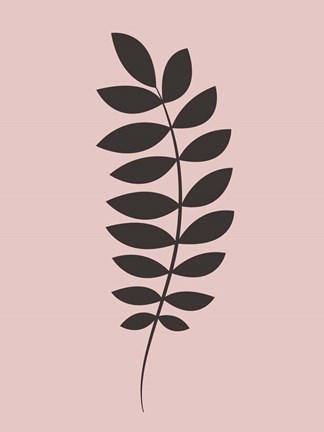 Framed Blush Pink Ampoules Leaf Print