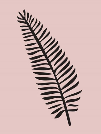 Framed Tropical Blush Pink Leaf Print