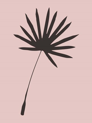 Framed Tropical Blush Pink Leaf II Print