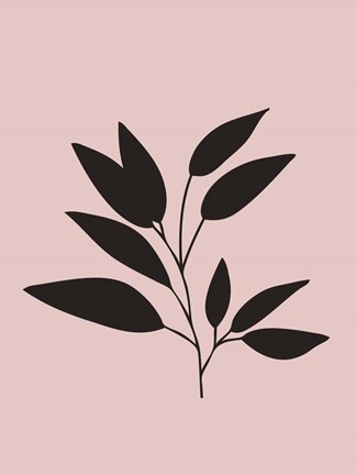 Framed Tropical Blush Pink Leaf III Print