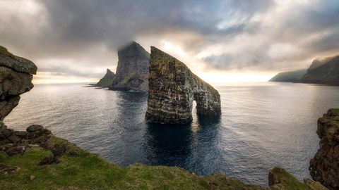 Framed Sunset at Drangarnir Print