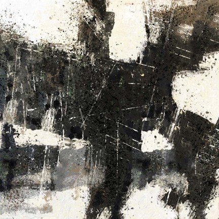 Framed Abstract Black and White Print