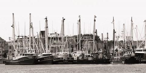 Framed Ocean City Fishing Boats Print