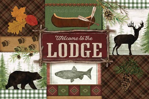 Framed Welcome to the Lodge Print