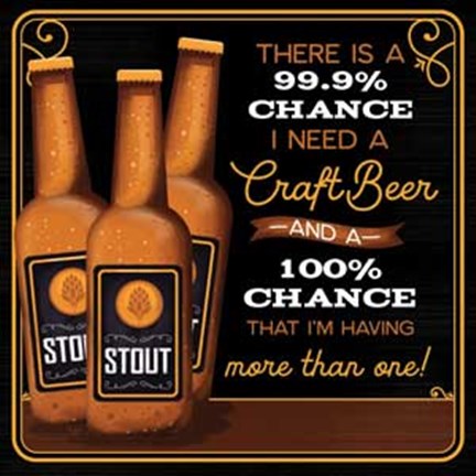 Framed 100% Chance Print