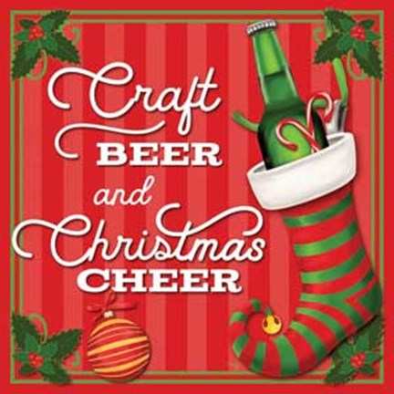 Framed Craft Beer and Christmas Cheer Print