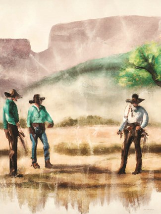 Framed Cowboy Friends II Print