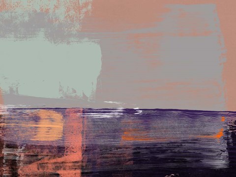 Framed Abstract Purple and Orange Print