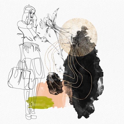 Framed Flower Girl Composition II Print