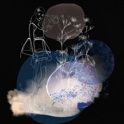 Framed Night Flower Girl II Print